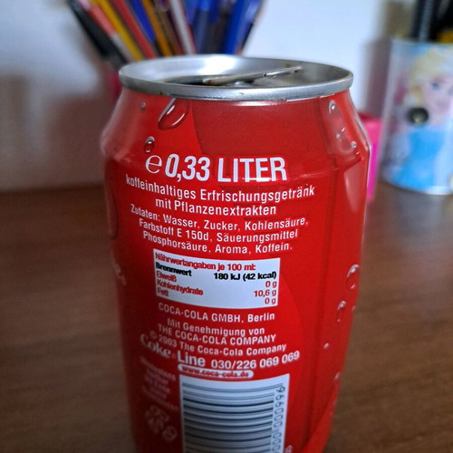 Coca-Cola empty can used 2005