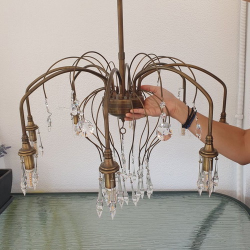 Chandeliers with crystals, diameter 50 cm and 55 cm