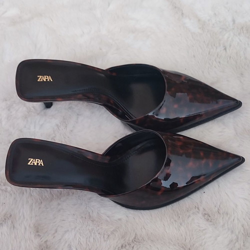 Zara mules new, size 39, 7.5 cm heel
