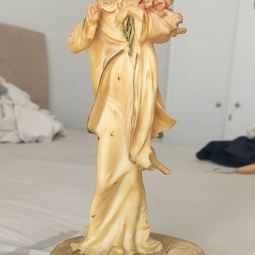 Vintage woman figurine 1900, antique decoration