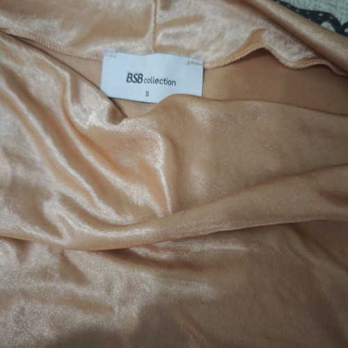 Spring draped blouse BSB like new, coral satin texture