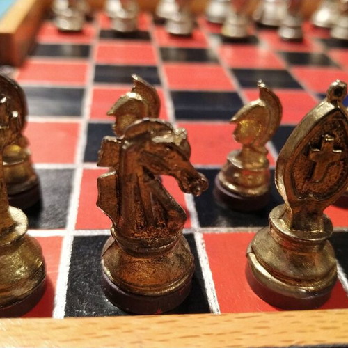 Pampers Chess Set 1981 used, collectible metal pieces