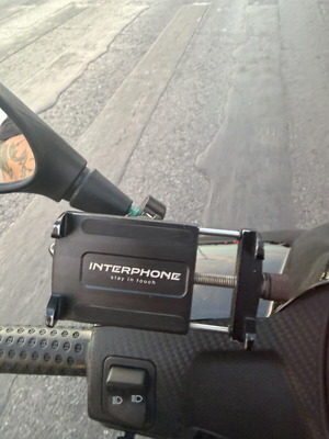 Interphone phone mount used for motorcycle