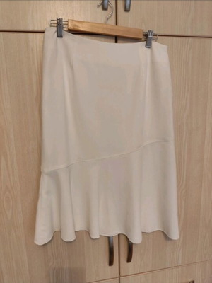 Λευκή λοξή φούστα Makis Tselios fashion σαν καινούργιο, μέγεθος L