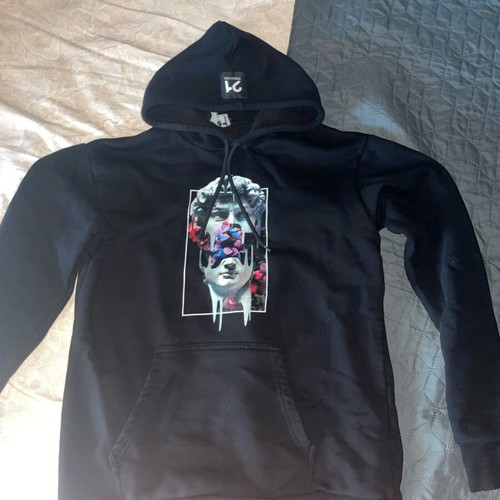 Aesthetic hoodie new, medium size, black