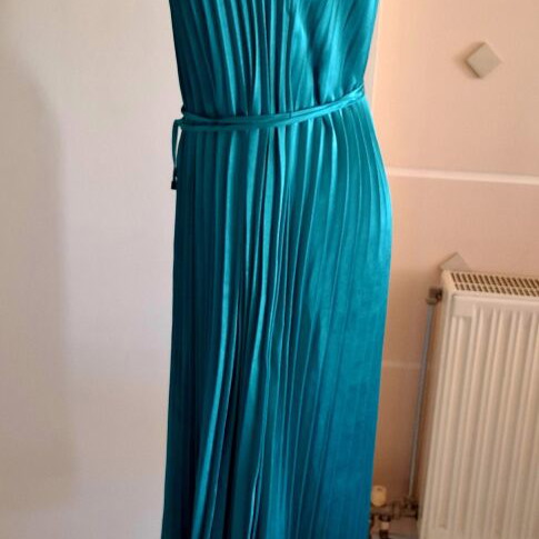 Ted Baker satin dress new with label, bright green, halterneck