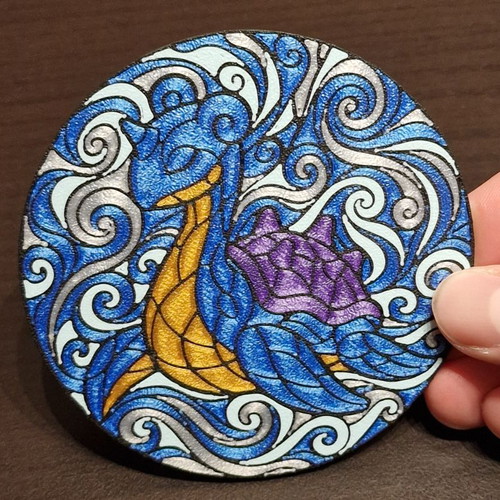 Pokemon 3D printed circular coasters set of 4 new