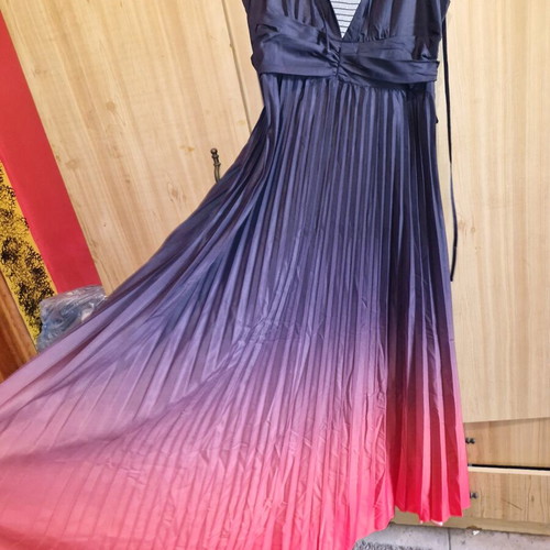 Pleated Ombre Strap Dress new, adjustable straps