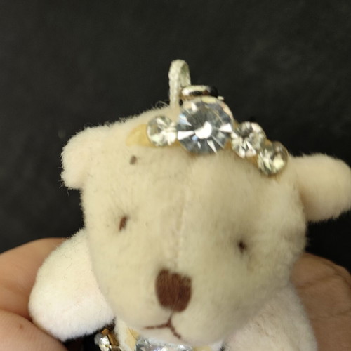 Teddy Bear Keychain used with missing rhinestone