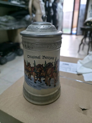 Vintage German beer stein ALWE used, Original Bierzug