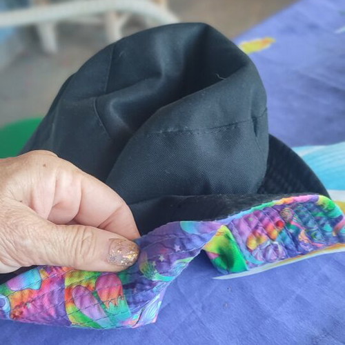 Tie-Dye Psychedelic Mushroom Bucket Hat reversible, like new