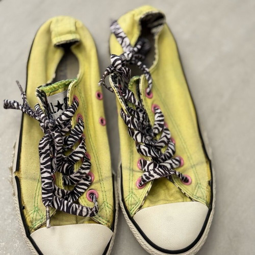 Converse All Star custom made 39 used yellow sneakers