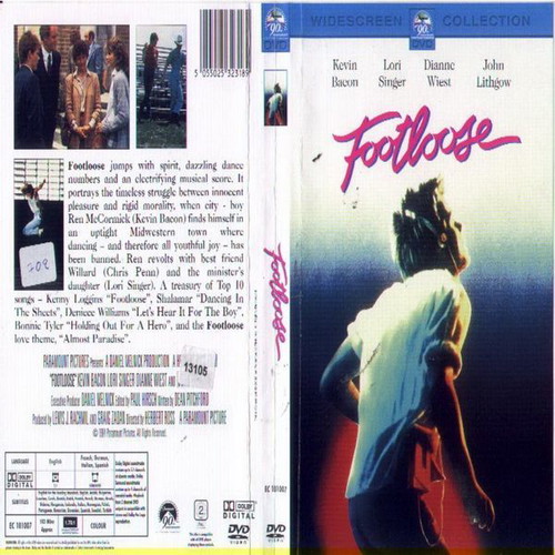 Footloose DVD used with subtitles, comedy, romance, social