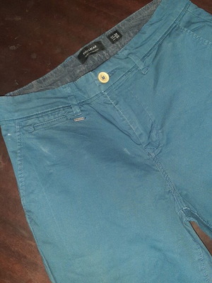 Pull & Bear pants size 38, cabardine fabric, like new, blue