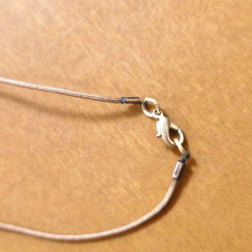 Summer long necklace with pastel seahorse used