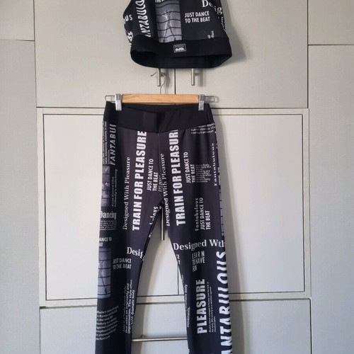 Bodytalk set leggings L and crop top M like new, multicolor