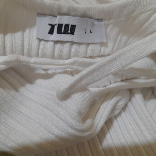White dress Large by Tally Weijl like new with crisscross back and side slits