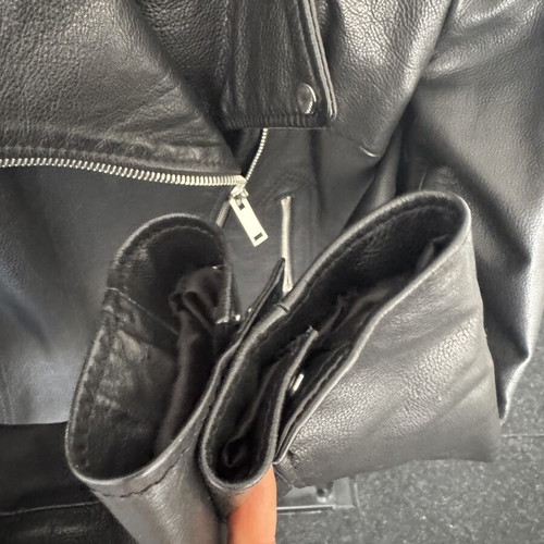 Massimo Dutti Genuine Leather Jacket black medium, like new