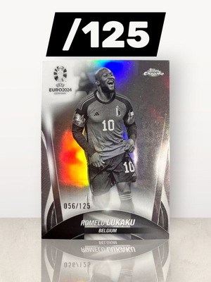 Romelu Lukaku Topps Chrome Euro 2024 Refractor card like new