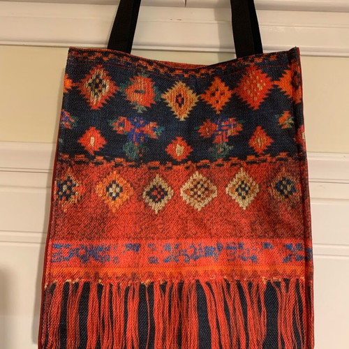 Large handmade fabric bag new with embroidery