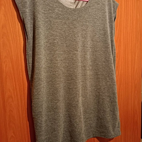Tag blouse dress used, gray with lining