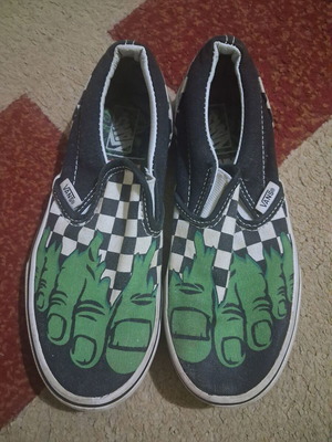 Vans παιδικά Marvel 32 μεταχειρισμένα, πράσινα και μαύρα casual παπούτσια