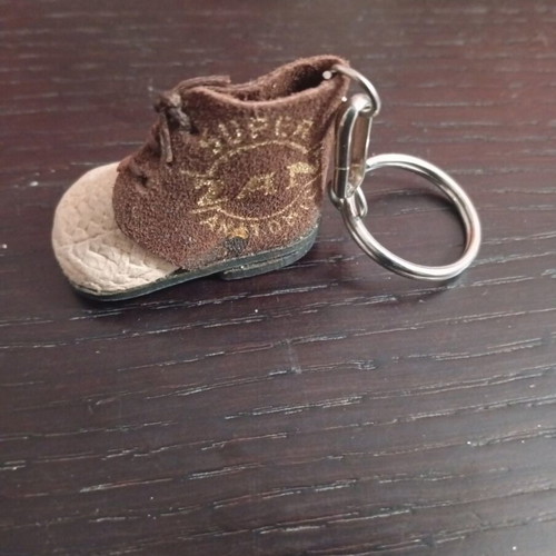 Decorative leather shoe keychain used