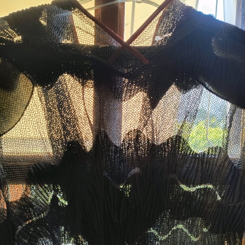 Sheer blouse dress like new, gray mouse color, size S