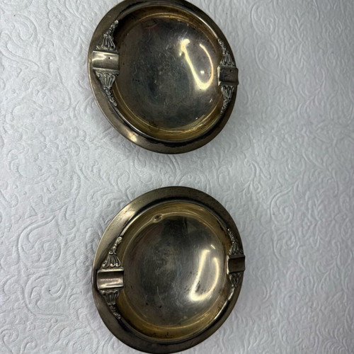 Silver 925 ashtrays used, set of 2