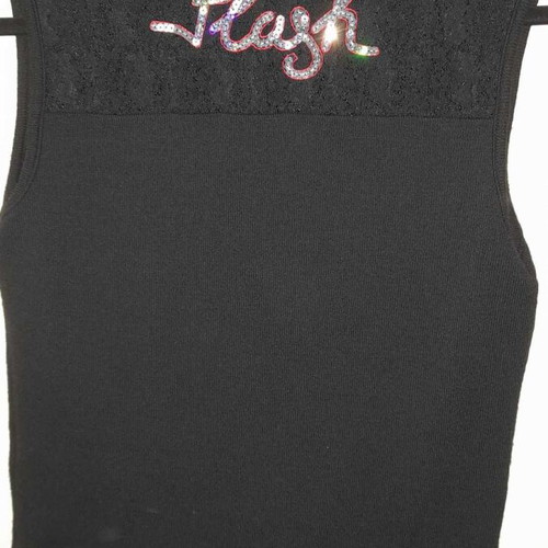 Black vest used with strass, size L