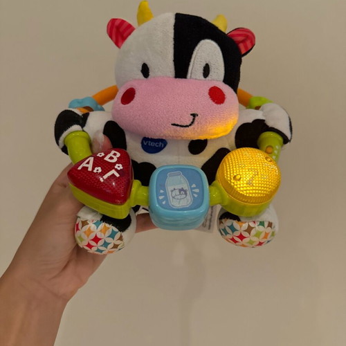 Vtech Musical Fabric Cow Toy like new for 3+ months