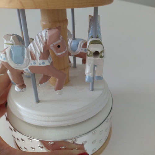 Wooden decorative carousel with music, like new