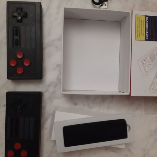 Wireless Mini Gaming Console with 2 Controllers used, Extreme Mini Game Box HDMI