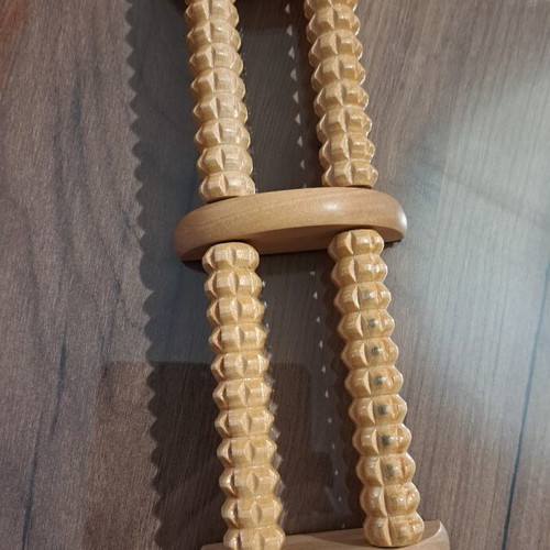 Wooden Foot Massager used, rotating for soles