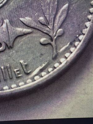 10 Lepta 1912 Error Coin used, metal at olive base