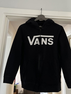 Vans παιδική ζακέτα φούτερ με κουκούλα και φερμουάρ σε μαύρο, μέγεθος L