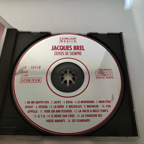 Jacques Brel Éxitos de Siempre CD like new, classic chanson collection