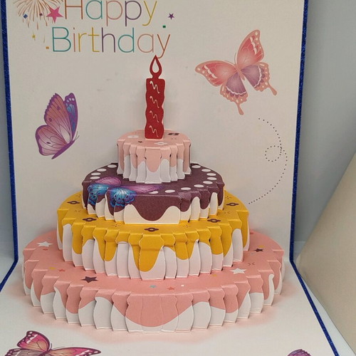 3D birthday card new with envelope