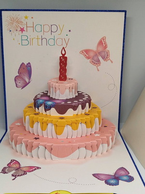 3D birthday card new with envelope