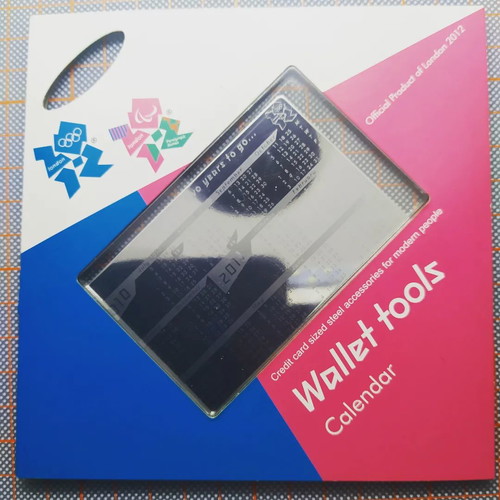 Metal Card Calendar London 2012 new, London Olympic Games