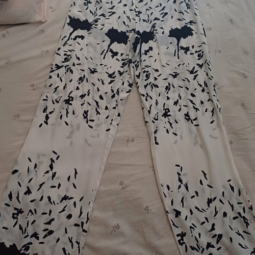 Lussile summer black and white pants like new, size M