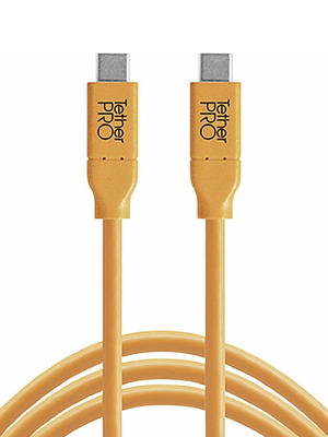 Tether Tools TetherPro USB 3.1 Cable USB-C male to USB-C 60W 4.6m like new orange