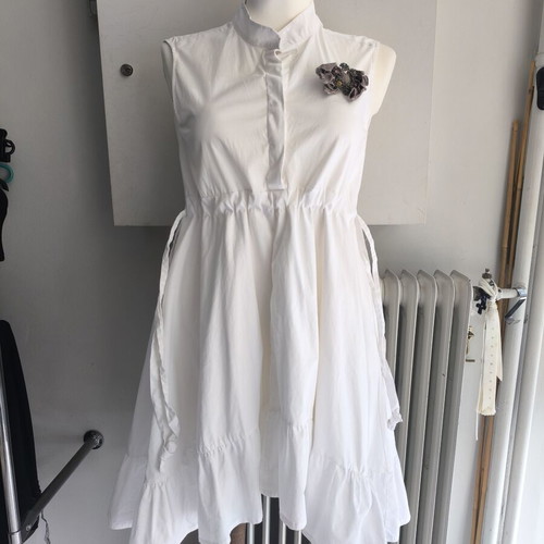 White maternity dress size S like new, cotton