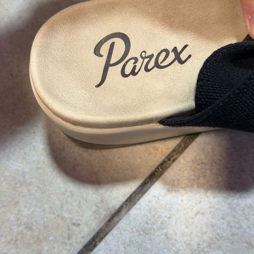 Parex anatomical sandals size 39 used, black cream