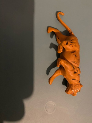 Orange tiger figure used vintage