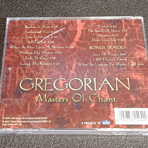 Gregorian Masters Of Chant CD used, New Age, Vocal