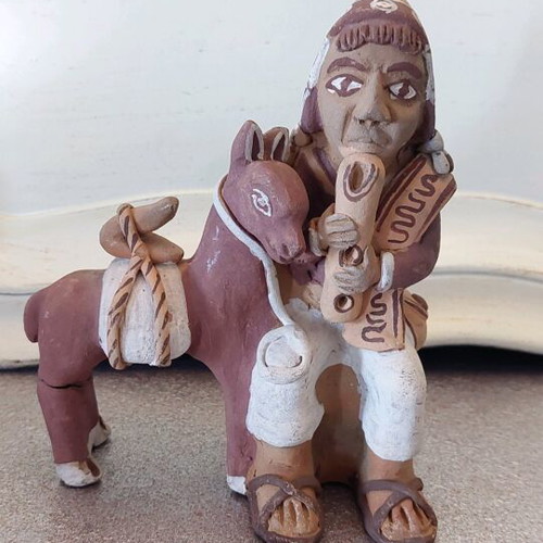 Handmade decorative clay figurine