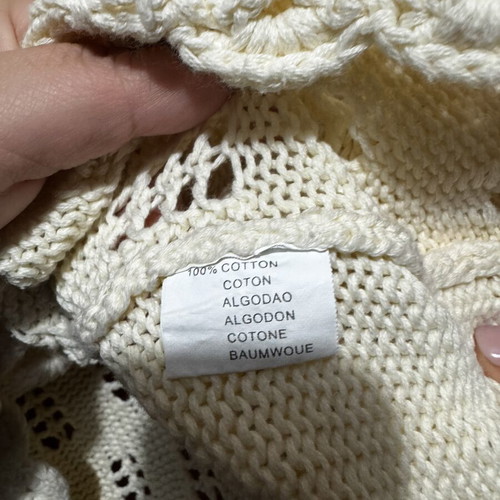 Knitted cardigan A.L.E. like new, 100% cotton, beige, one size
