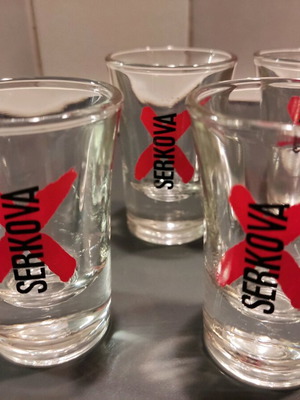 Serkova shot glasses set of 4 new, unused