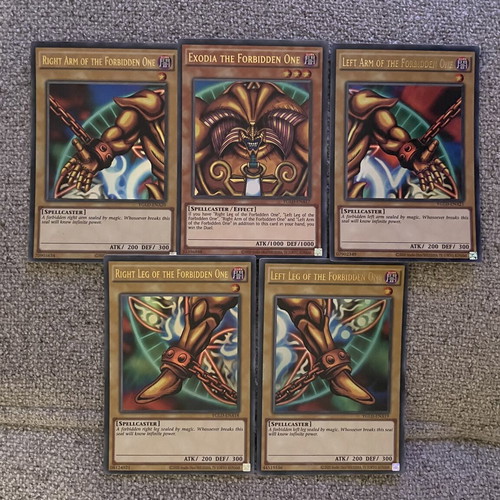 Yu-Gi-Oh! Exodia the Forbidden One Complete Set mint condition
